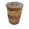 Natural Wicker Basket with Vintage Lid, 1990s 1