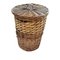 Natural Wicker Basket with Vintage Lid, 1990s, Image 1