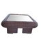 Square Coffee Table with Natural Rattan & Crystal 1