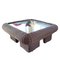 Square Coffee Table with Natural Rattan & Crystal, Image 3