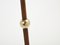 Modernist Stitched Brown Leather Floor Lamp by Jacques Adnet, 1950s, Image 3