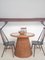 Circular Rattan Table with 2 Stools, Set of 3, Image 10