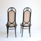 Bentwood and Cane Long John 207R Chairs by Michael Thonet, 1970s, Set of 2 2