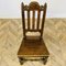 Antiker englischer Eichenholz Stuhl, 17. Jh 9