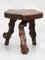 French Tripod Stools in Vine Wood, 1950 6