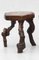 French Tripod Stools in Vine Wood, 1950 4