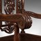 Victorian Scottish Carved Throne Chair in Oak 9
