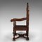 Victorian Scottish Carved Throne Chair in Oak, Image 4