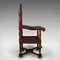 Victorian Scottish Carved Throne Chair in Oak 3