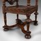 Victorian Scottish Carved Throne Chair in Oak 11