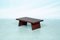 Hand Crafted Wood L Coffee Table from Japandi, 1970s 8