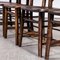 Dark Elm Church Chapel Dining Chairs, 1930s, Set of 5 8