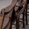 Dark Elm Church Chapel Dining Chairs, 1930s, Set of 5 2