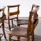 Elm and Ash Church Chapel Dining Chairs, 1940s, Set of 7, Image 6