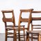 Elm and Ash Church Chapel Dining Chairs, 1940s, Set of 7 2