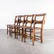 Elm and Ash Church Chapel Dining Chairs, 1940s, Set of 4 6