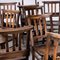 Elm and Ash Church Chapel Dining Chairs, 1960s, Set of 15 3