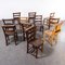 Elm and Ash Church Chapel Harlequin Dining Chairs, 1960s, Set of 15 4