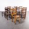 Elm and Ash Church Chapel Harlequin Dining Chairs, 1960s, Set of 15 9