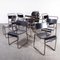 Tubular Metal Black Seat Dining Chairs from Remploy, 1950s, Set of 14 1
