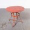 French Red Metal Round Garden Dining Table, 1950s 4