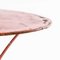 French Red Metal Round Garden Dining Table, 1950s 8
