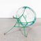 Small French Metal Green Round Gueridon Table, 1950s 8