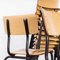 Sedie da scuola impilabili in laminato, Belgio, anni '60, set di 21, Immagine 5