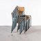 Belgian Laminate Stacking School Chairs, 1960s, Set of 8, Image 4