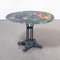 Heavy Cast Base Round Outdoor Dining Table, 1950s 1