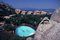 Slim Aarons, Piscina a Porto Rotondo, Sardegna, 1982, Fotografia, Immagine 1