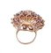 Anillo de topacio, amatista, diamante, oro rosa y plata, Imagen 3