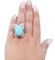 Turquoise, Diamond & 14 Karat White Gold Ring, 1970s 4