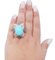 Turquoise, Diamond & 14 Karat White Gold Ring, 1970s, Image 4