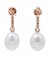 Pearl, Diamond, Aquamarine & 14 Karat Rose Gold Earrings, Set of 2 3