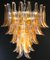 Italian Murano Glass Chandelier with Amber Glass Petals, 1970s, Image 8