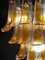Lámpara de araña italiana de cristal de Murano con pétalos de vidrio ámbar, años 70, Imagen 7