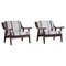 Model GE-530 Lounge Chairs in Savak Wool attributed to Hans J. Wegner, 1960s, Set of 2 1