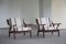 Model GE-530 Lounge Chairs in Savak Wool attributed to Hans J. Wegner, 1960s, Set of 2 17