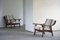 Model GE-530 Lounge Chairs in Savak Wool attributed to Hans J. Wegner, 1960s, Set of 2 8