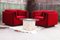 Mid-Century Modern Red Armchair by Metropolitan of San Francisco with Knoll Textile, 1980s 4
