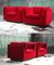 Mid-Century Modern Red Armchair by Metropolitan of San Francisco with Knoll Textile, 1980s 2