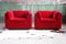 Mid-Century Modern Red Armchair by Metropolitan of San Francisco with Knoll Textile, 1980s 10