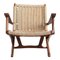 Fauteuil Pliant Mid-Century Scandinave en Corde dans le style de Hans Wegner, 1960s 1