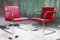 Chaises Mid-Century Modernes Rouges par Mies Van Der Rohe pour Thonet, 1970s, Set de 4 9