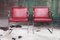 Mid-Century Modern Red Chairs by Mies Van Der Rohe for Thonet, 1970s, Set of 4 2