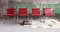 Chaises Mid-Century Modernes Rouges par Mies Van Der Rohe pour Thonet, 1970s, Set de 4 6