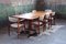 Mesa de comedor y sillas danesas vintage de teca, años 70. Juego de 7, Imagen 10