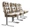 Postmodern Bent Chromed Tubular Steel Chairs in the Style of Jerry Johnson, 1970s, Set of 4 1