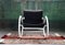 Metal and Black Leather Ellipse Rocking Chair by Les Amisco, 1980s 7